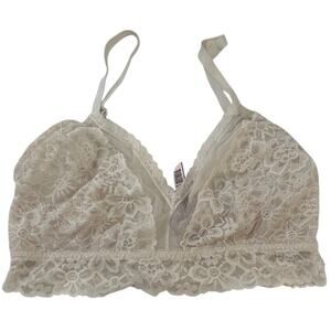 Victoria's Secret Lace Cream Off White Curvy Bralette Size Medium